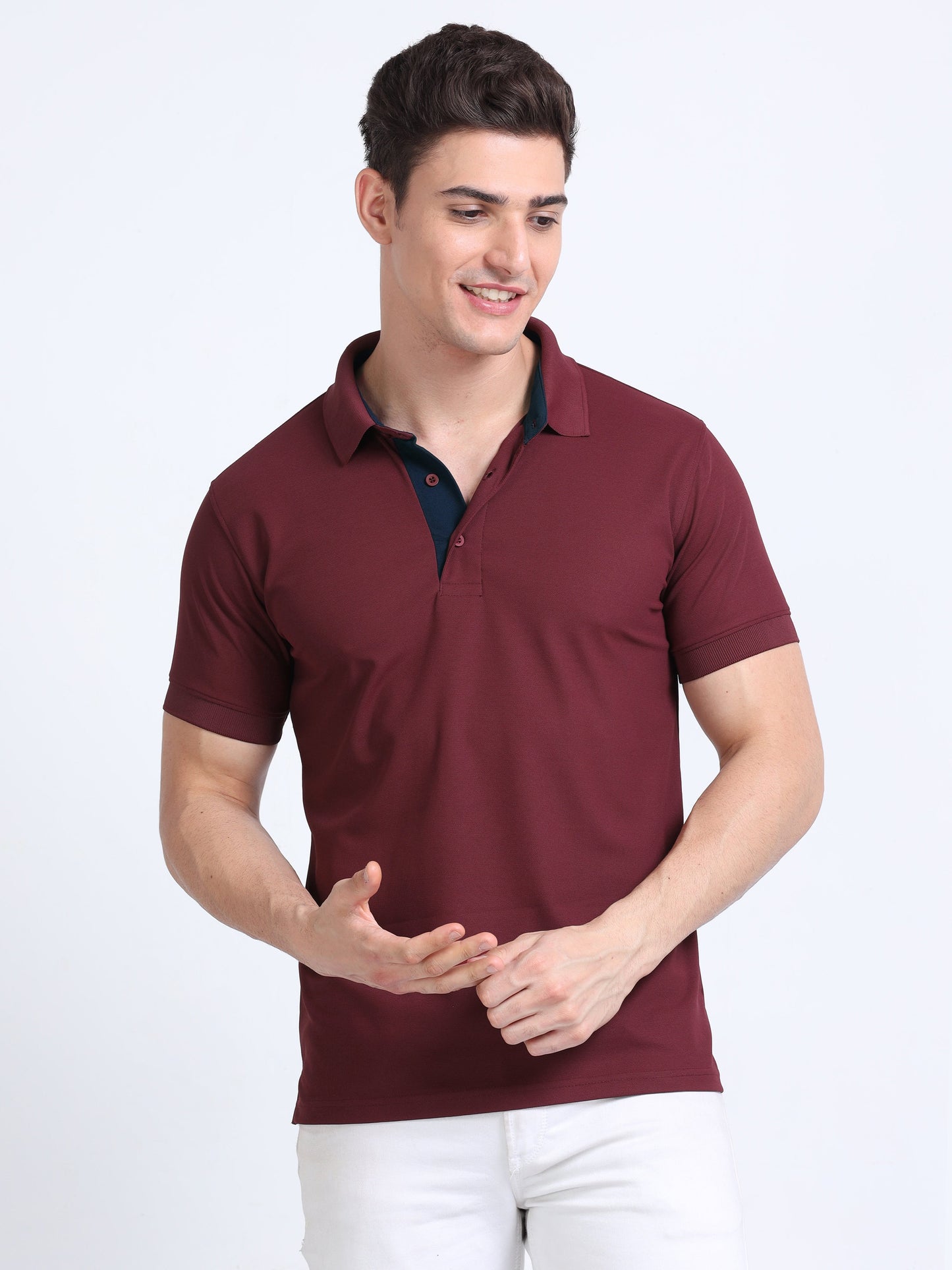 AeroPiq Polo Tshirts - Maroon