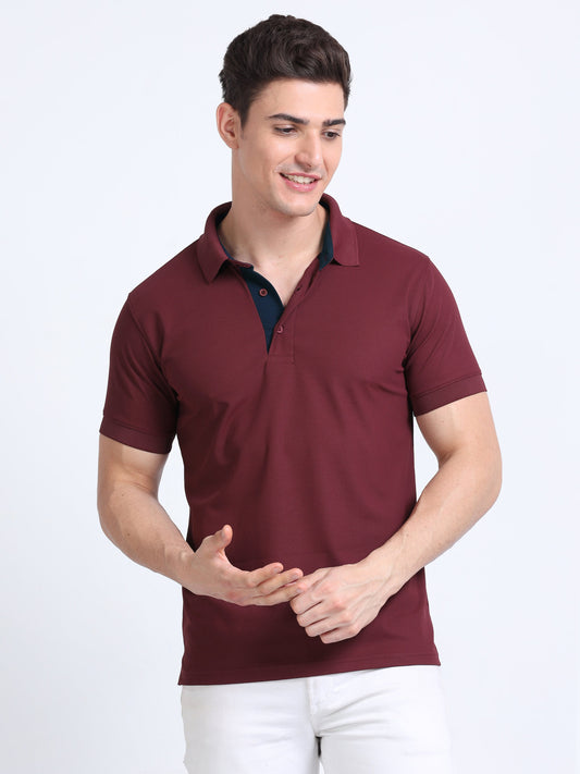 AeroPiq Polo Tshirts - Maroon