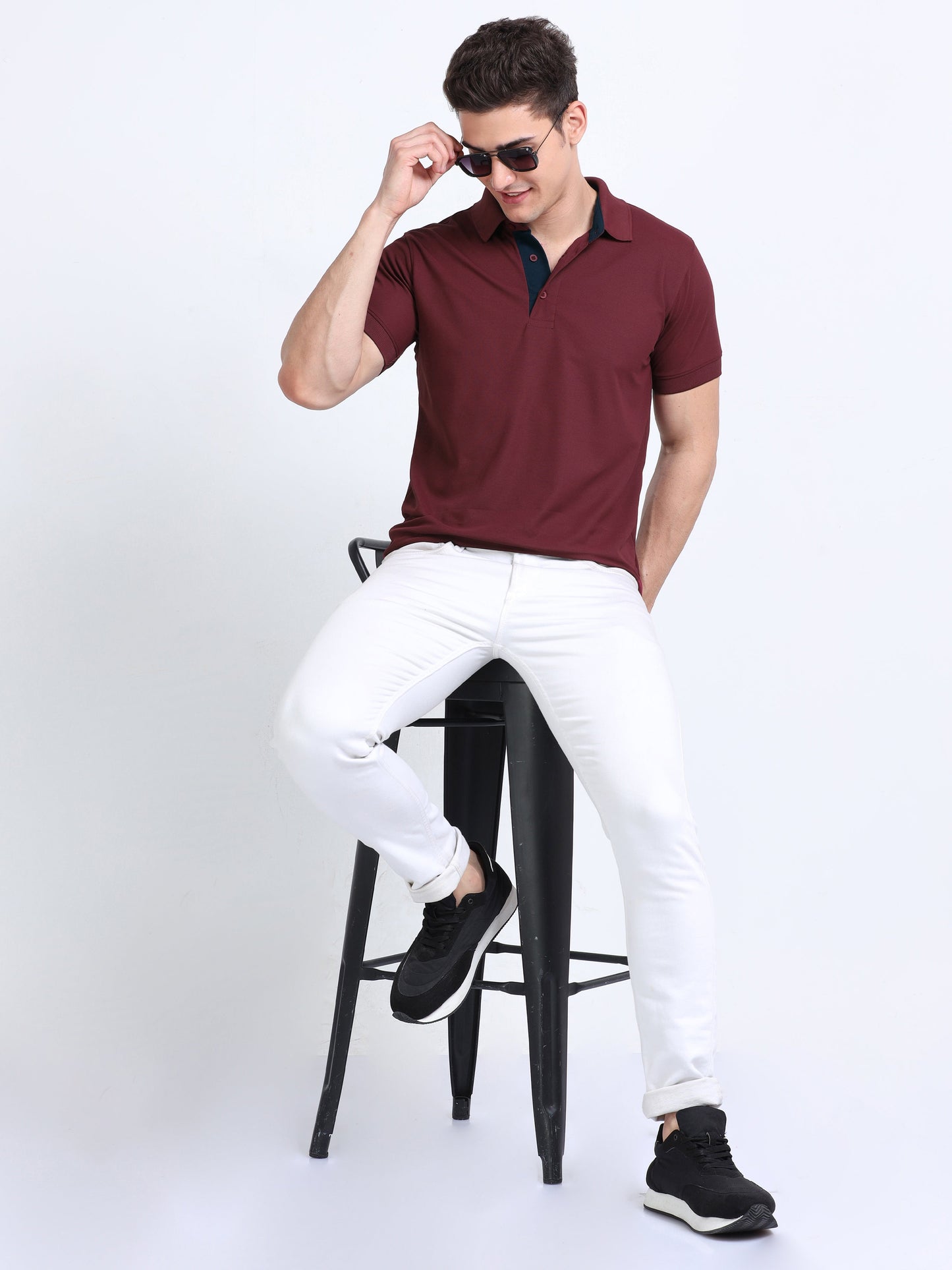 AeroPiq Polo Tshirts - Maroon