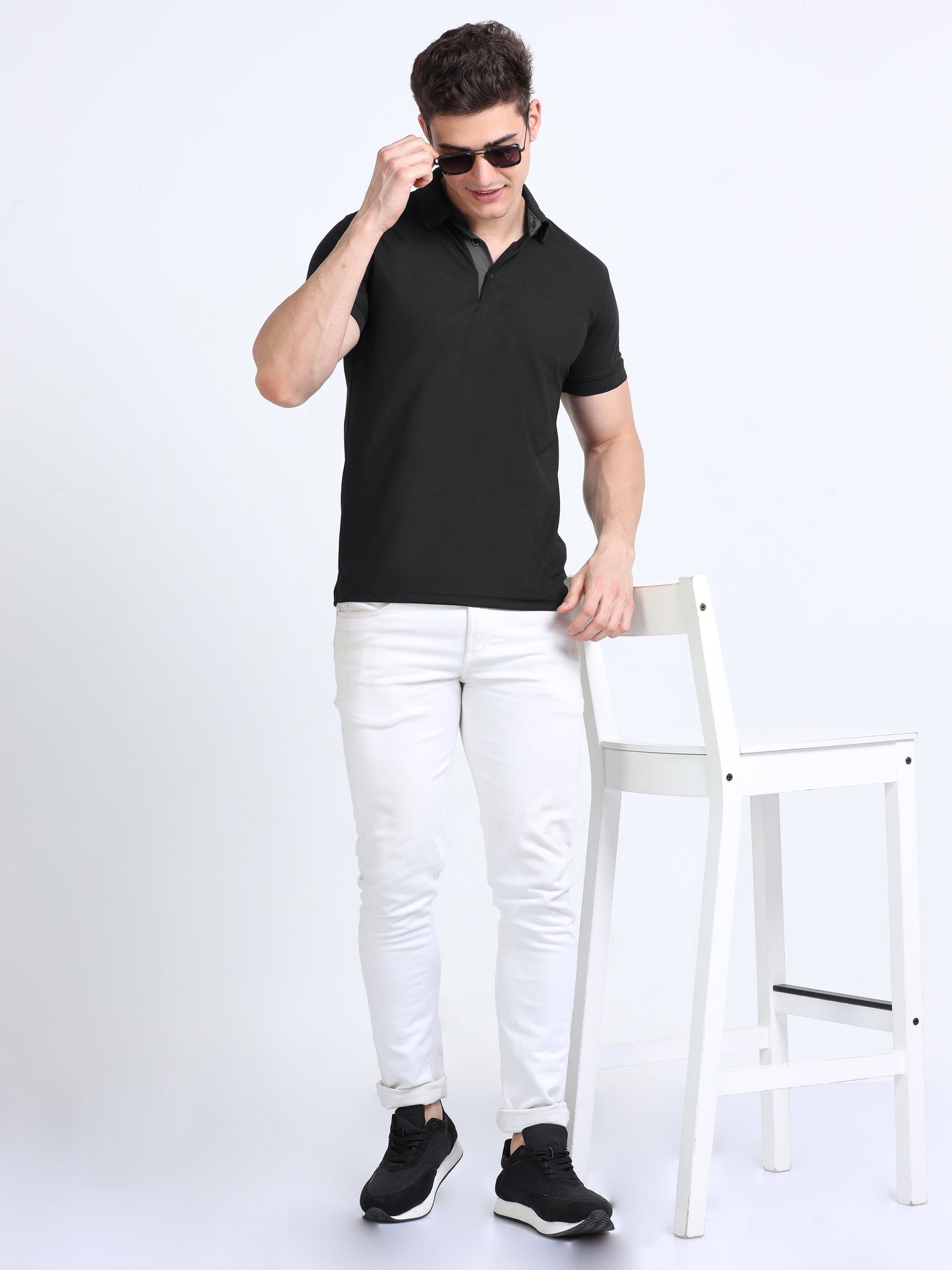 AeroPiq Polo Tshirts - Black