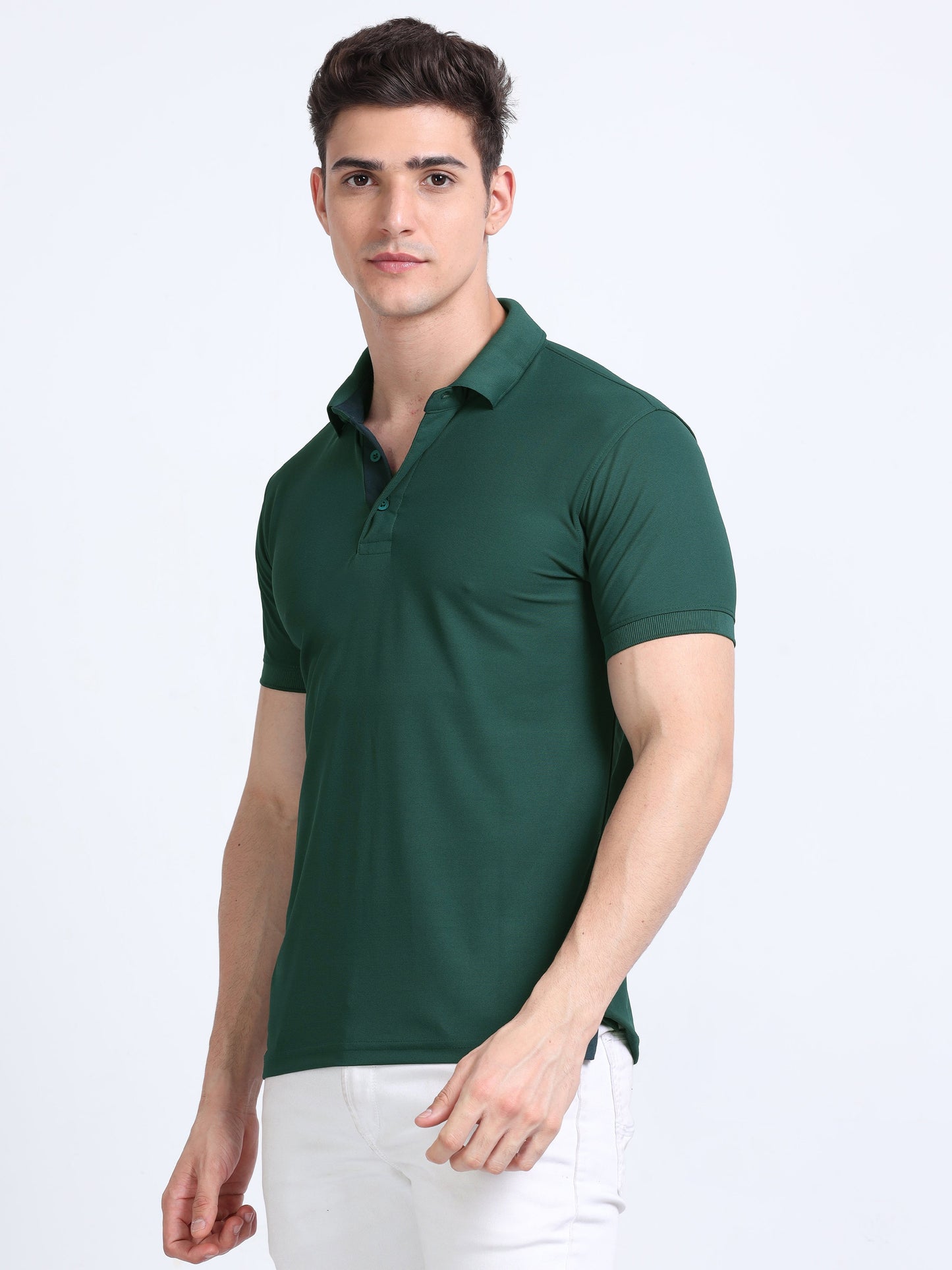 AeroPiq Polo Tshirts - Bottle Green