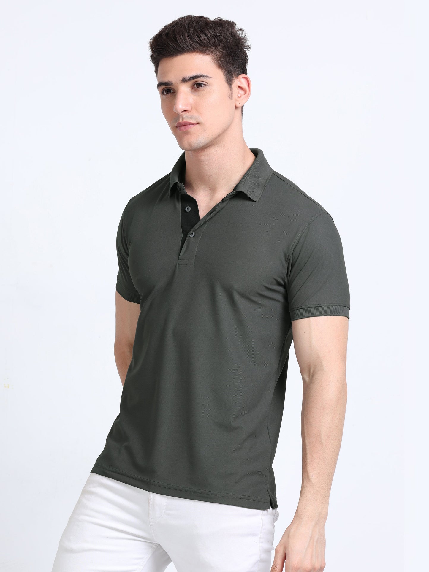 AeroPiq Polo Tshirts - Slate Grey / Charcoal