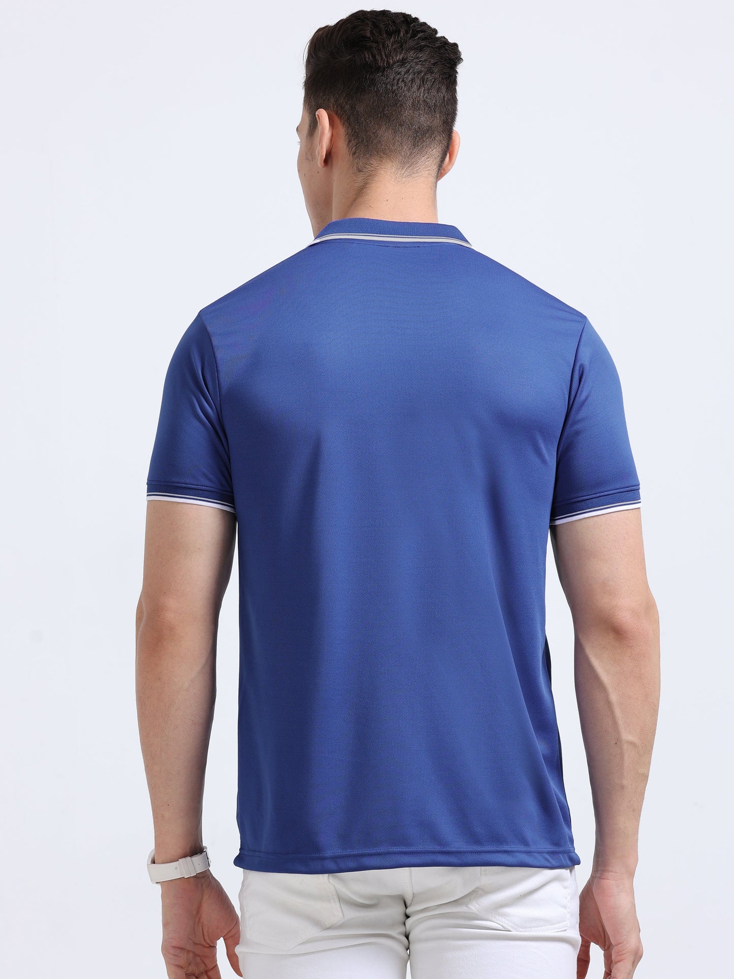 PrimoKnit Dotcell Polo - Royal Blue with White Tipping