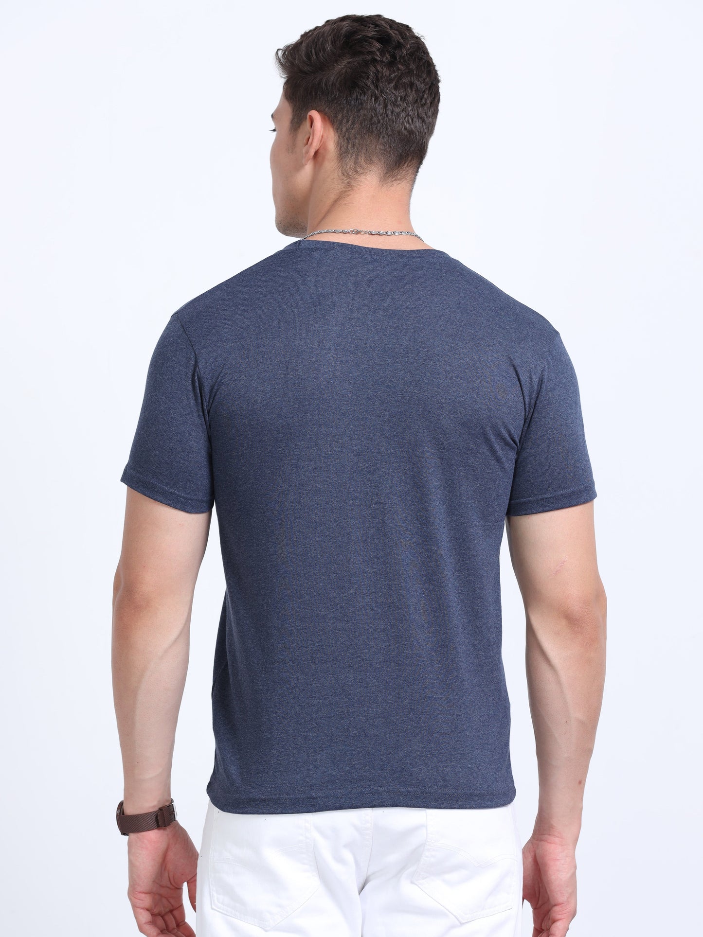 EcoBlend Round Neck Tshirts - Navy Melange