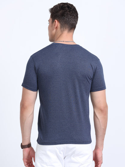 EcoBlend Round Neck Tshirts - Navy Melange