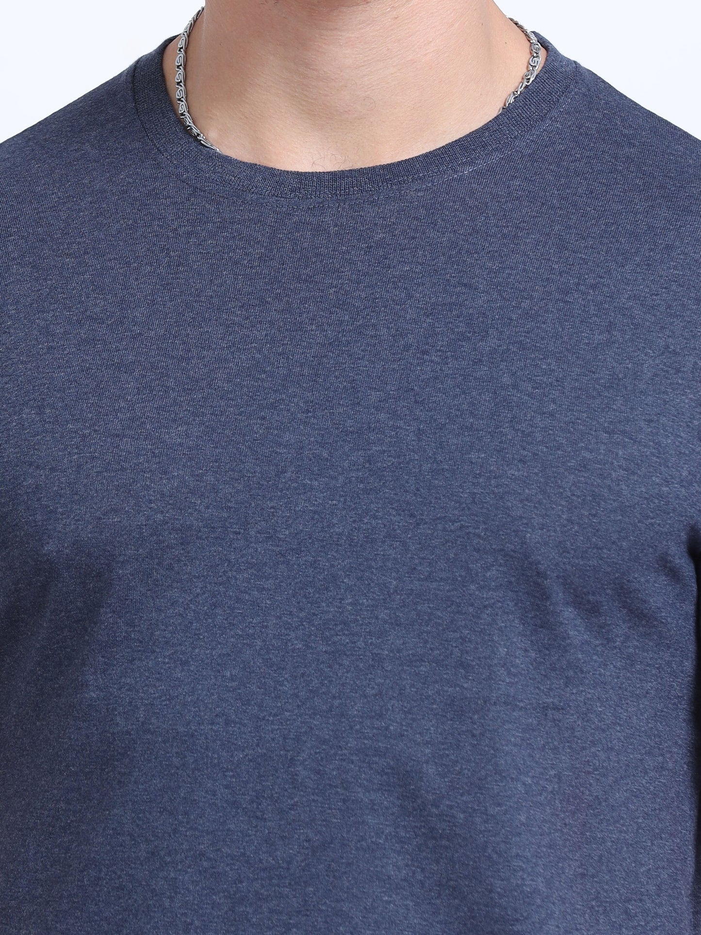 EcoBlend Round Neck Tshirts - Navy Melange