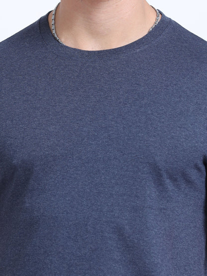 EcoBlend Round Neck Tshirts - Navy Melange