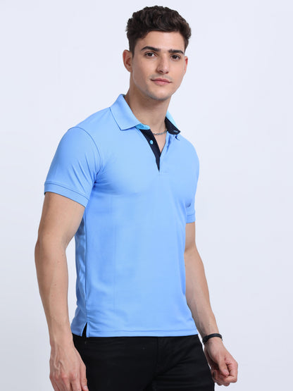 AeroPiq Polo Tshirts - Sky Blue