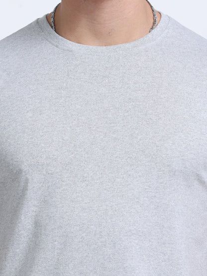 EcoBlend Round Neck Tshirts - Grey Melange