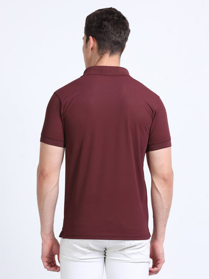 AeroPiq Polo Tshirts - Maroon