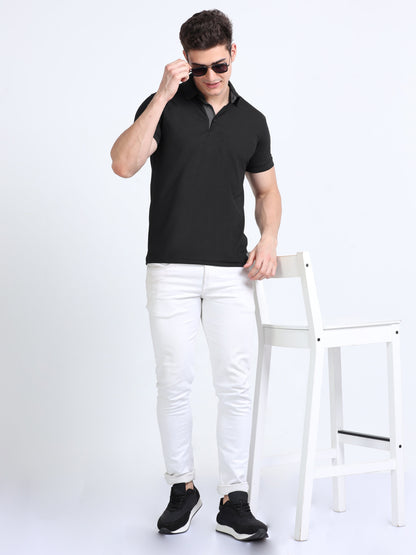 AeroPiq Polo Tshirts - Black