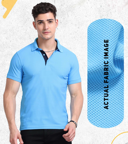 AeroPiq Polo Tshirts - Sky Blue