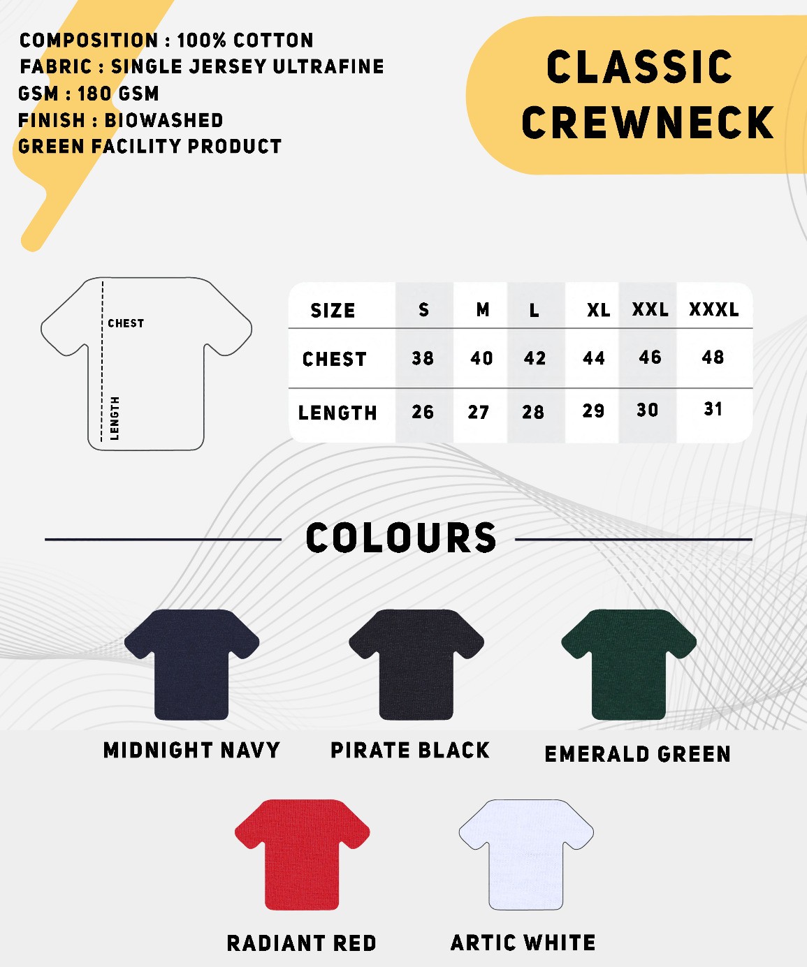 Biowashed Round Neck 100% Cotton Tshirt - Bottle Green
